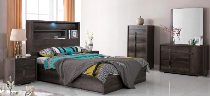 charcoal colour bed