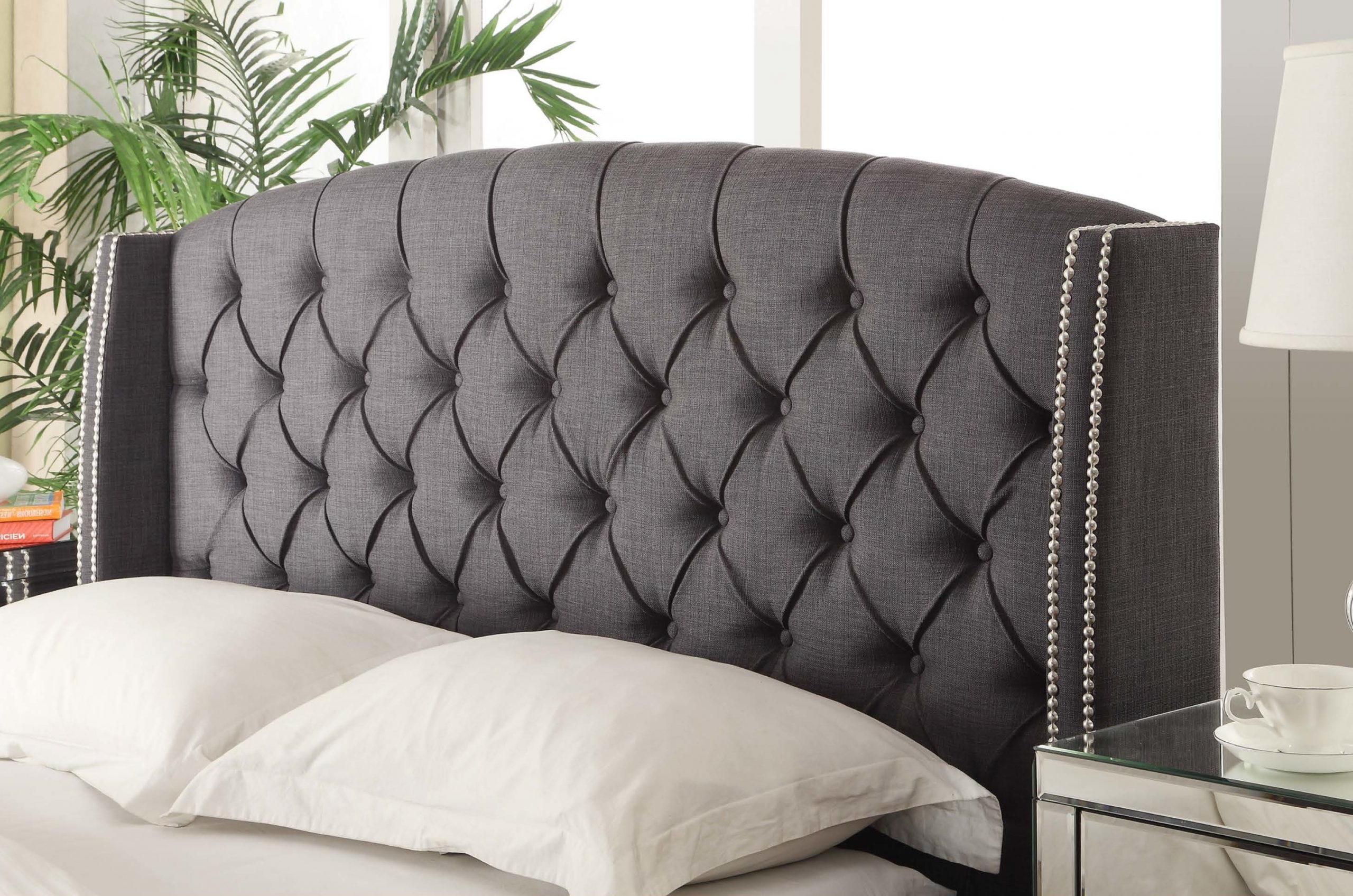 Summit Charcoal Bed Head With Wings - Easy Home Furniture