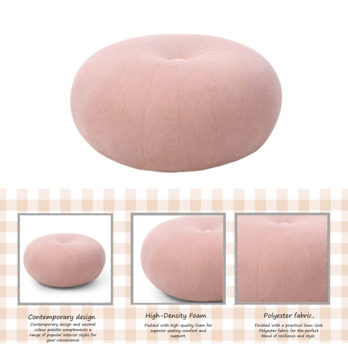 Features ottoman pink