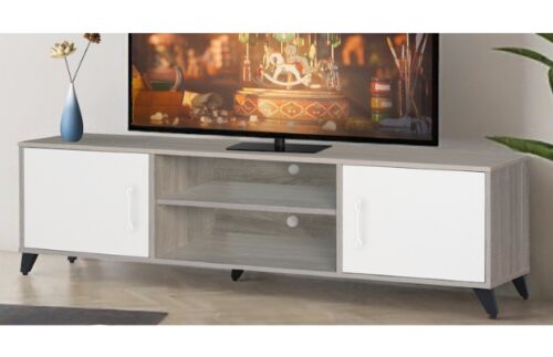 Hana oak and white tv unit