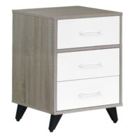 hana bed side table oak and white