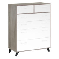 Hana tall boy white and oak