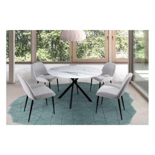 white dining table for 4