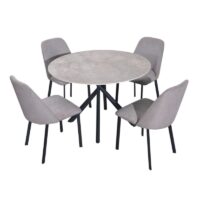 Round glass dining table