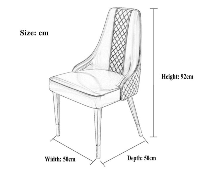 Pandia dining chairs dimensions