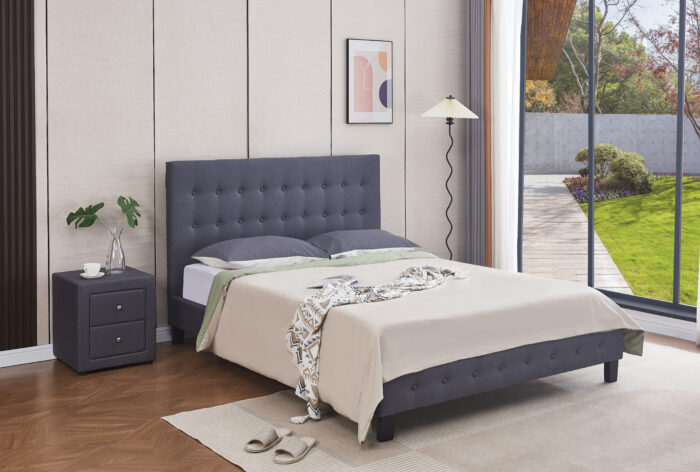 begnas fabric bed frame