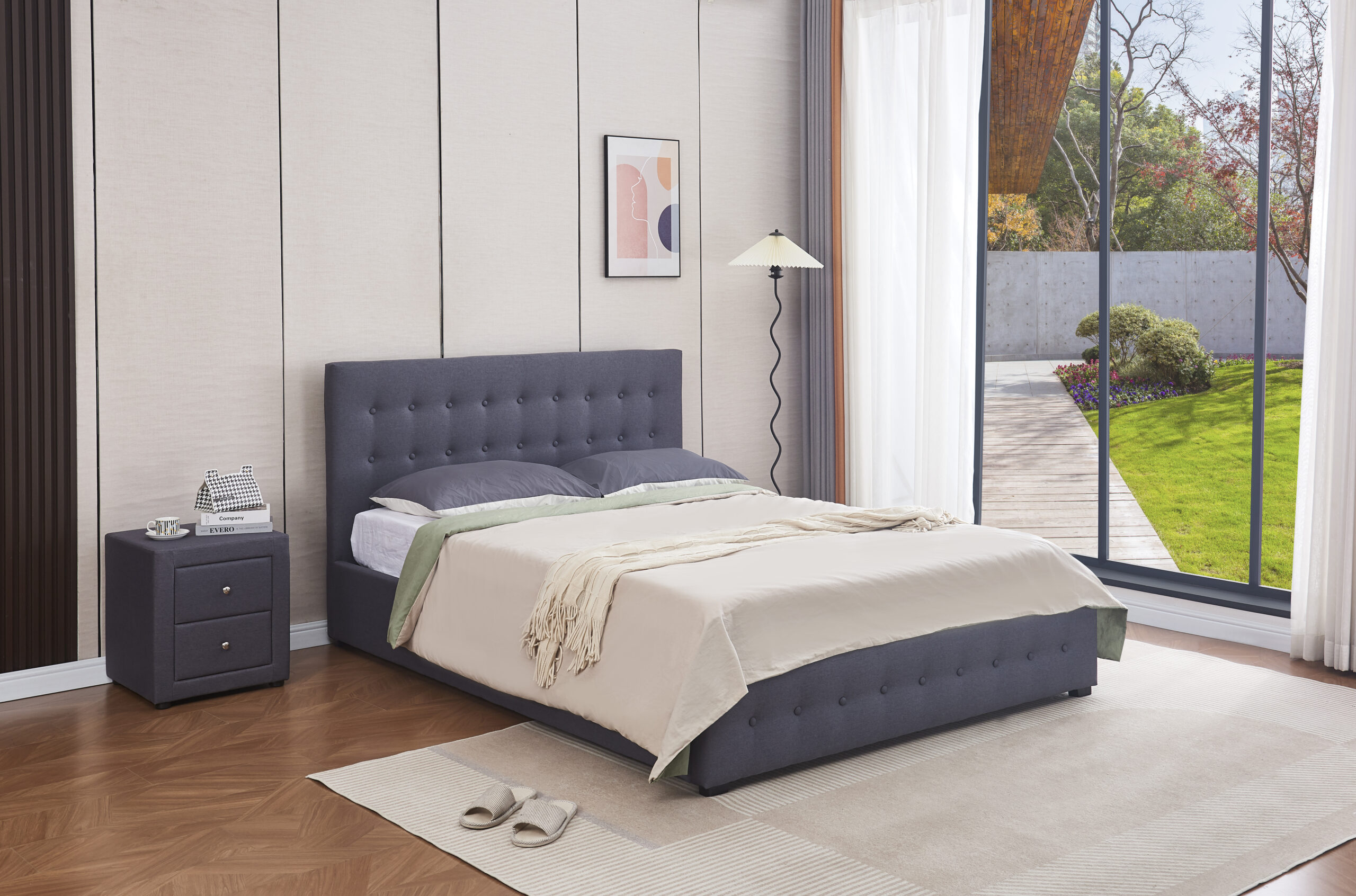 Begnas Gas Lift Double Bed Easy Home Furniture