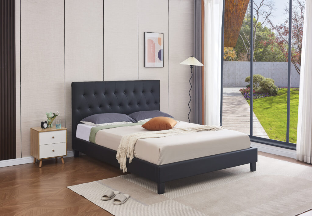 Fewa Black King Bed Frame Easy Home Furniture