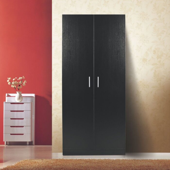Redfern wardrobe with 2 doors combo black