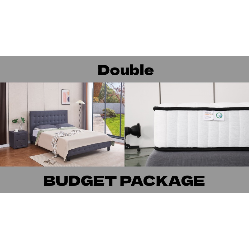 Begnas Double bed and mattress package Easy Home Furniture