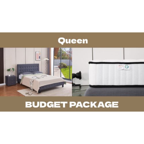 Begnas Queen bed and mattress package