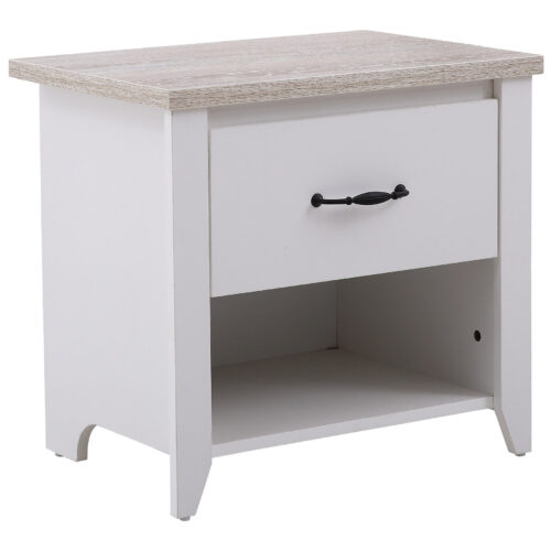 Luna bed side table white