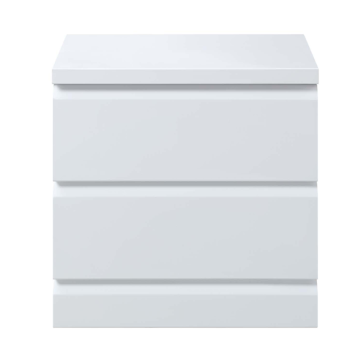Murray gloss white bed side 2 drawers