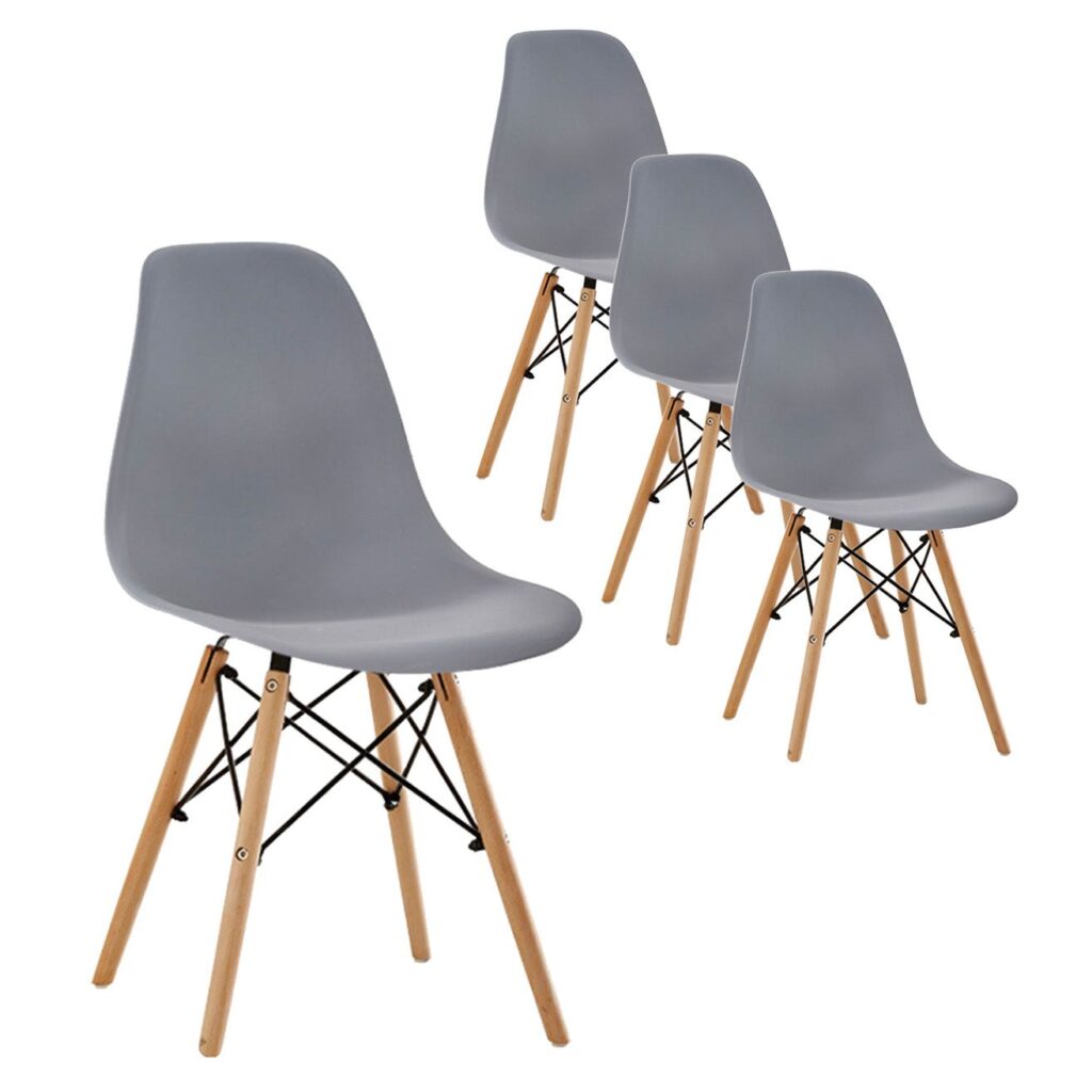 Grey Dining Chairs - Set of 4 - Easy Home Furniture