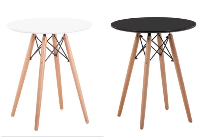 Grey or white small round dining table