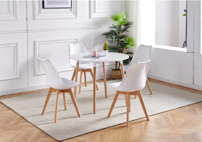Padded chairs for small round dining table