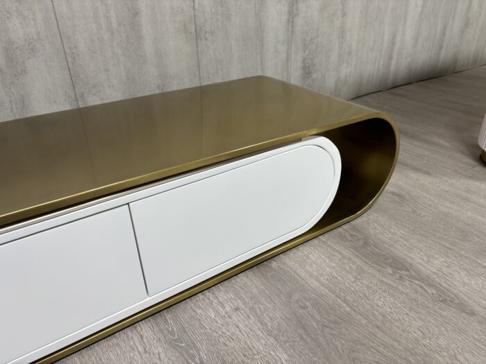 Brushed gold stainless steel frame