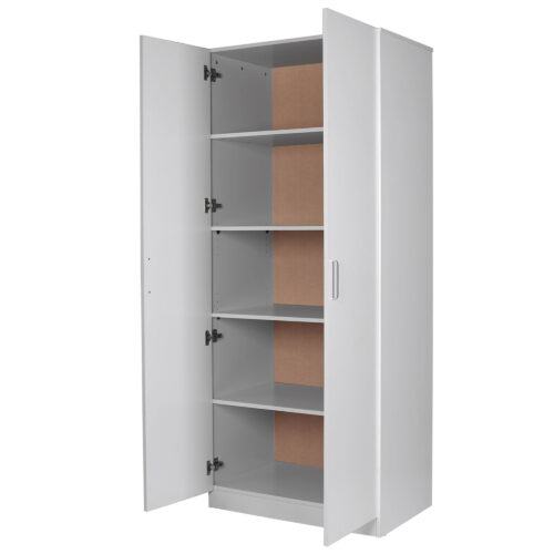 2 door 5 shelves pantry cupboard white