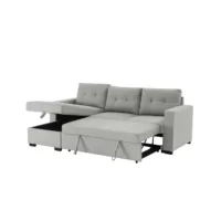 Drake Budget Sofa Bed With Storage Light Grey - Image 6