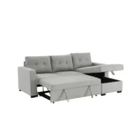 Drake Budget Sofa Bed With Storage Light Grey - Image 3