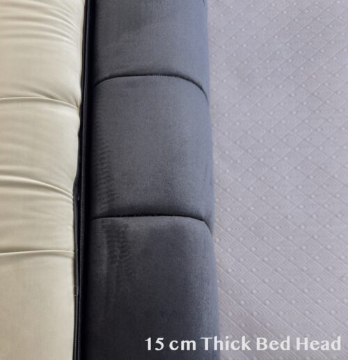 Thick bed head of europa black velvet bed