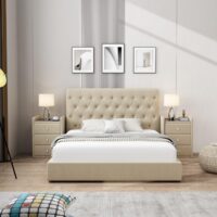 Liberty Velvet Bed Beige King