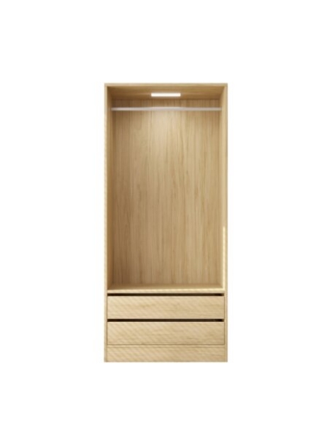 Wardrobe storage inserts with hanging space