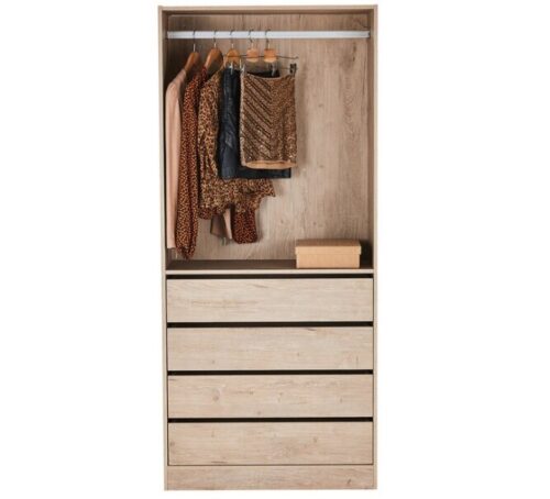 Wardrobe robe inserts with 4 drawers