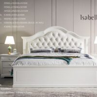Venus Bed Frame King Single Ivory White - Image 2