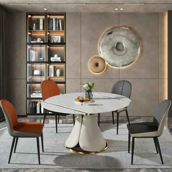 Moon Round Extendable Dining Table 