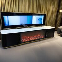 Tv unit with electric fire place