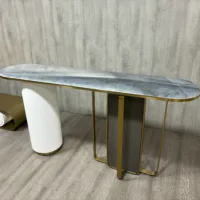 Nepal Console Table Super Crystalline Stone Top - Image 4