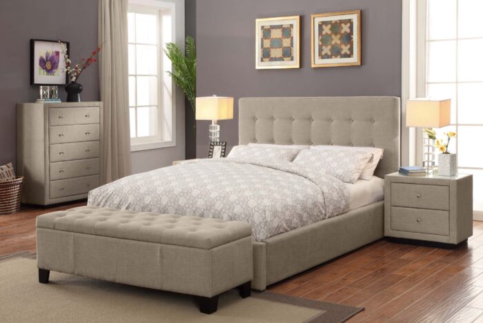 fabric double bed frame