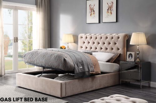 Triton queen bed frame cream