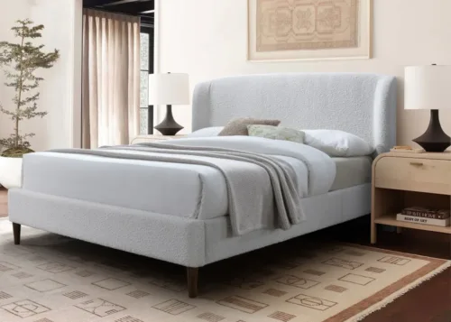 fabric queen bed frame