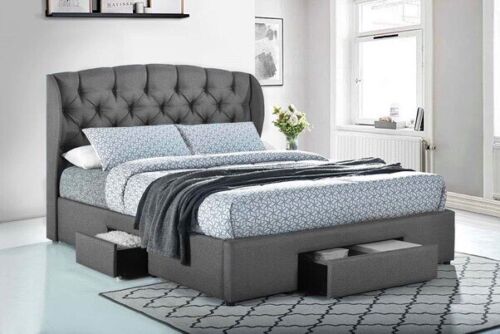 double bed frame with drawers