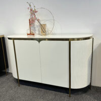 Catalyst Buffet Table Sintered Stone Top White 120/150cm - Image 4