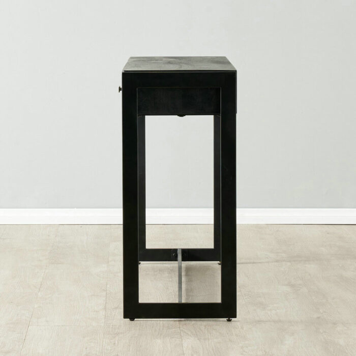 2 Drawers Console Table Black With Sintered Stone Top - Image 4