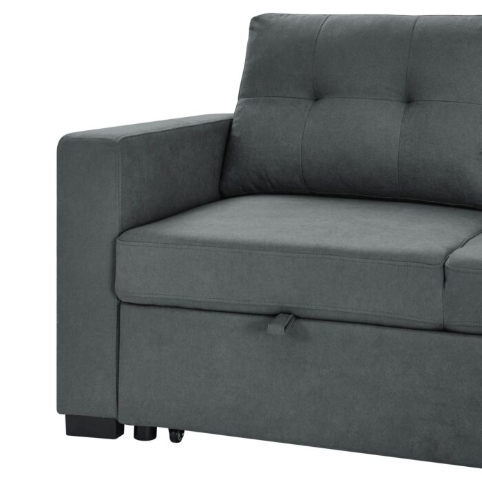 Drake Budget Sofa Bed With Storage Dark Grey - Image 8