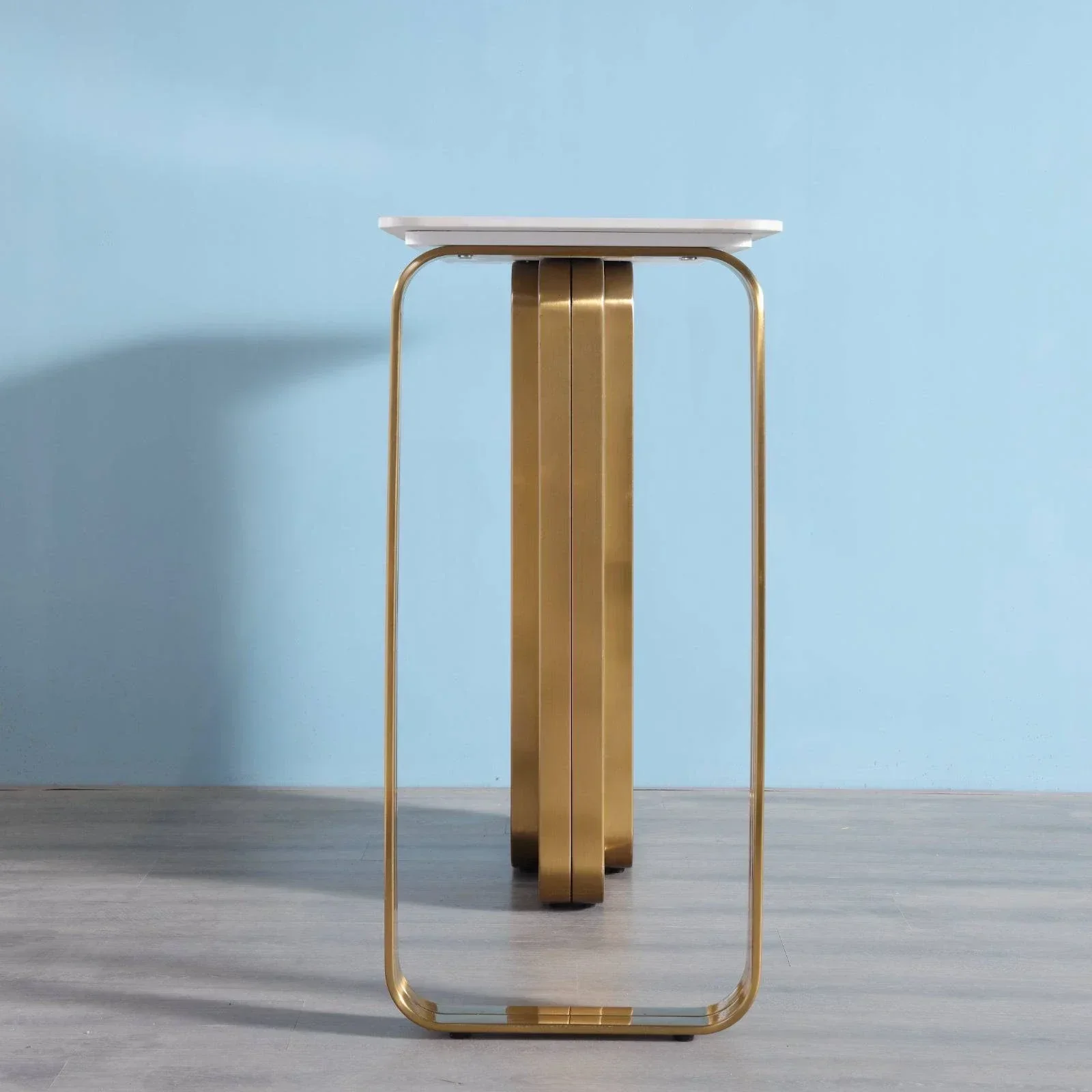 Catalyst Marbella White Sintered Stone Console Table - Image 7