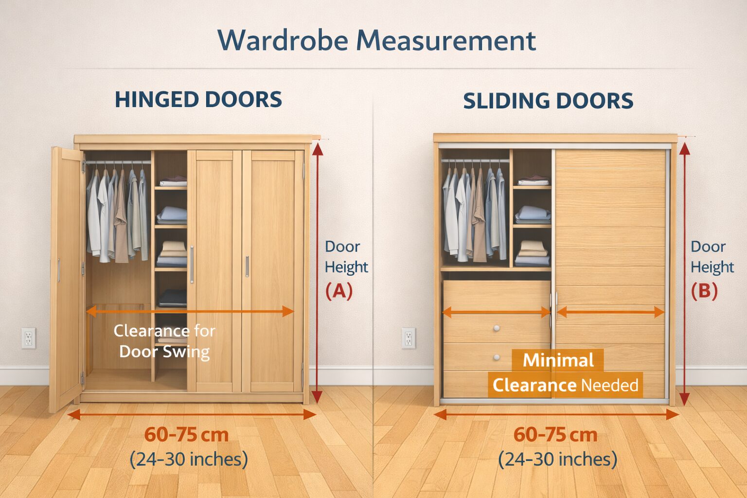 Measuring a Room for Wardrobes and Cabinets