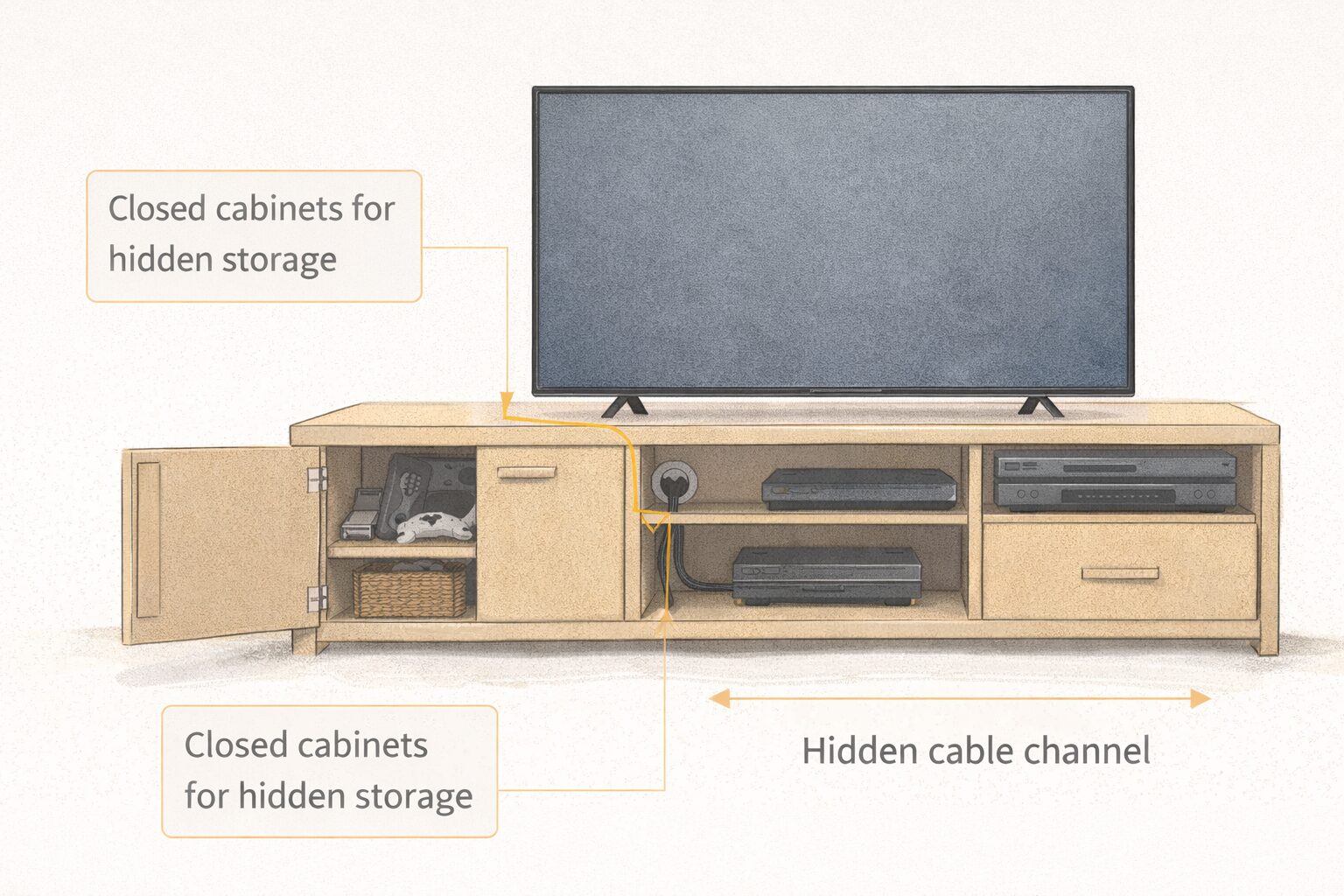 TV cabinet storage ideas