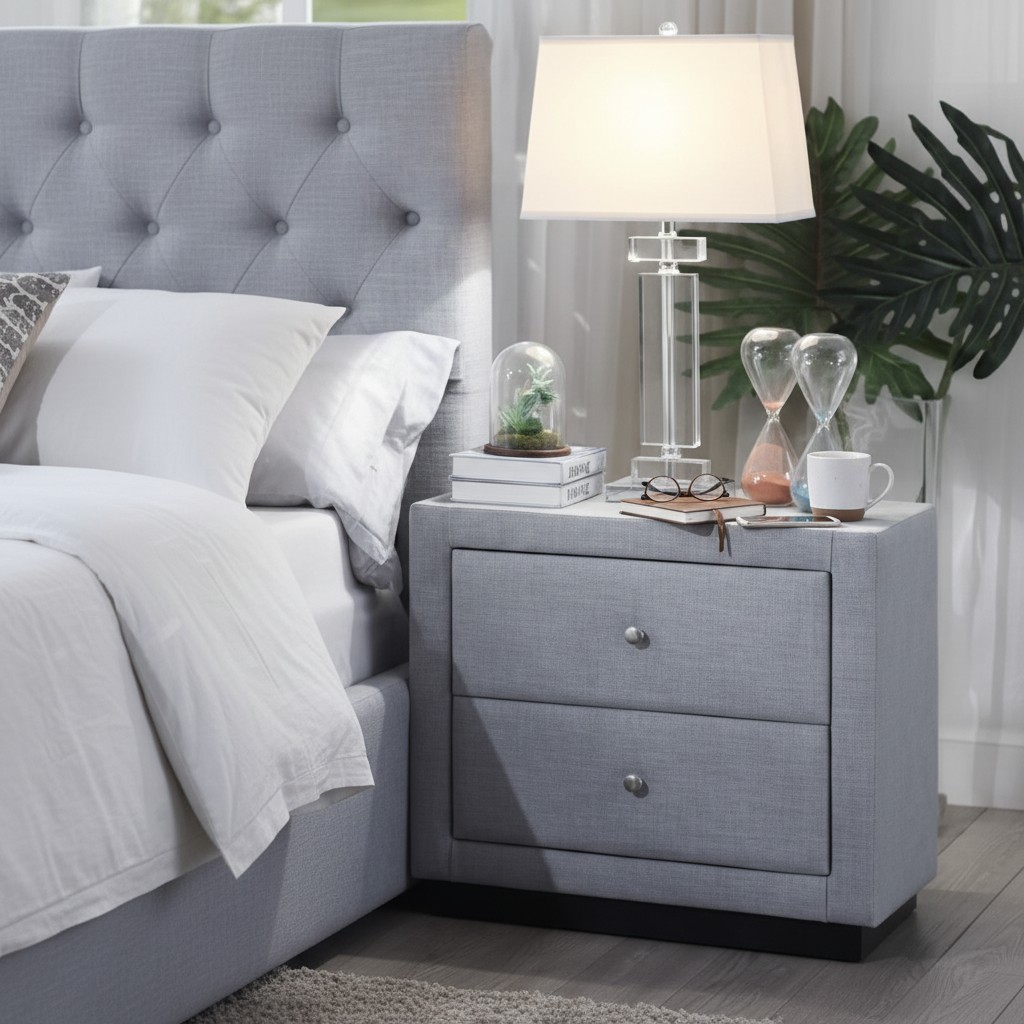 Remi Bedside table – Light Grey