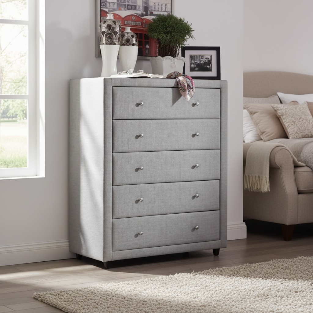 Remi Light Grey Tallboy