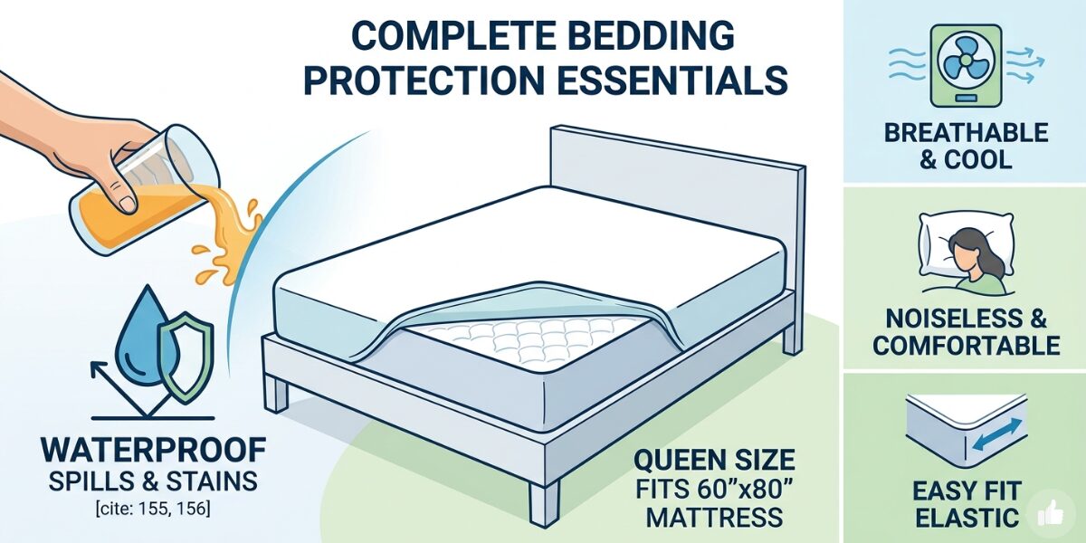 Queen Size Waterproof Mattress Protector