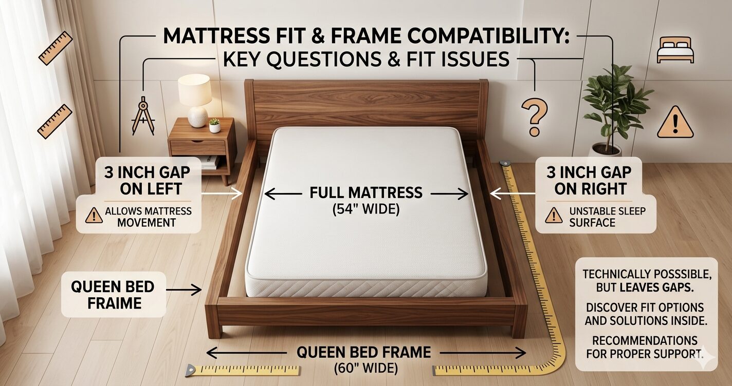 Can a Queen Bed Frame Fit a Full Mattress