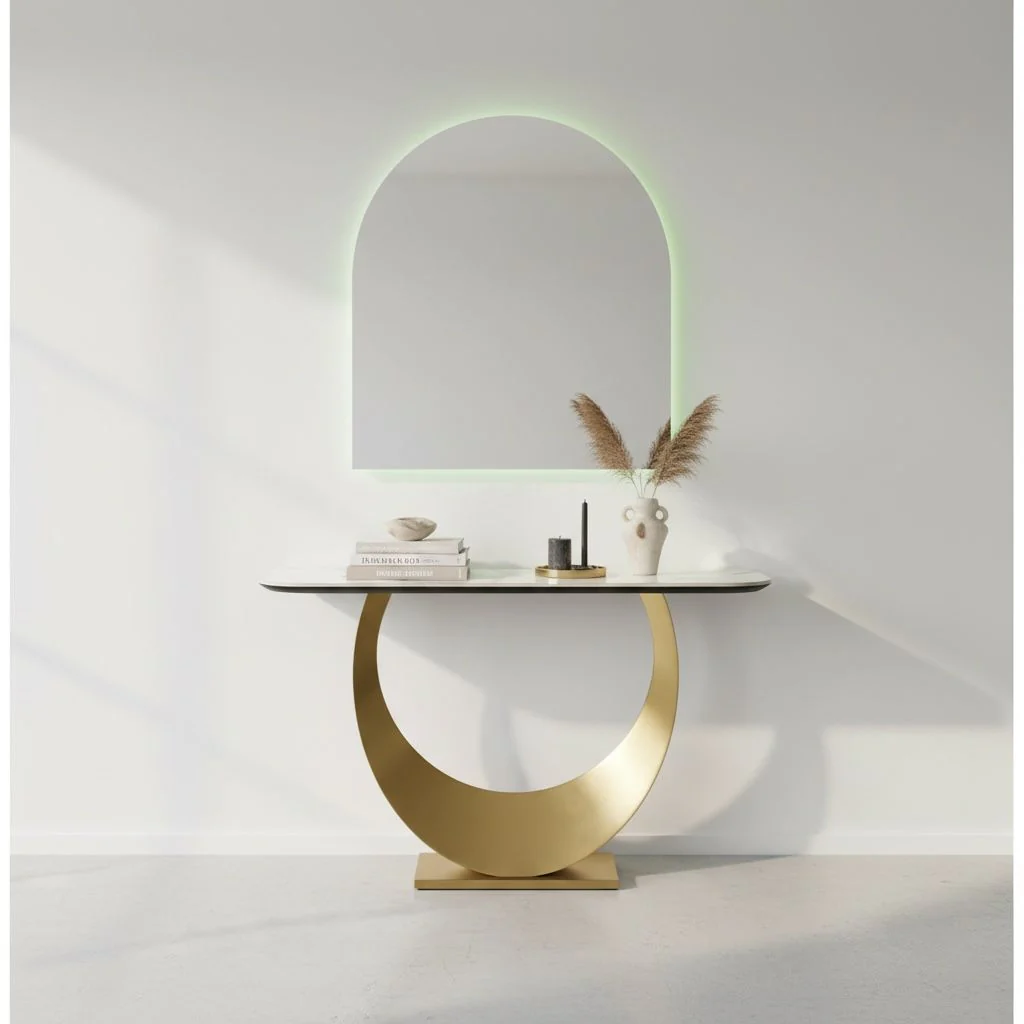 Crescent Sintered Stone Console Table - Image 3
