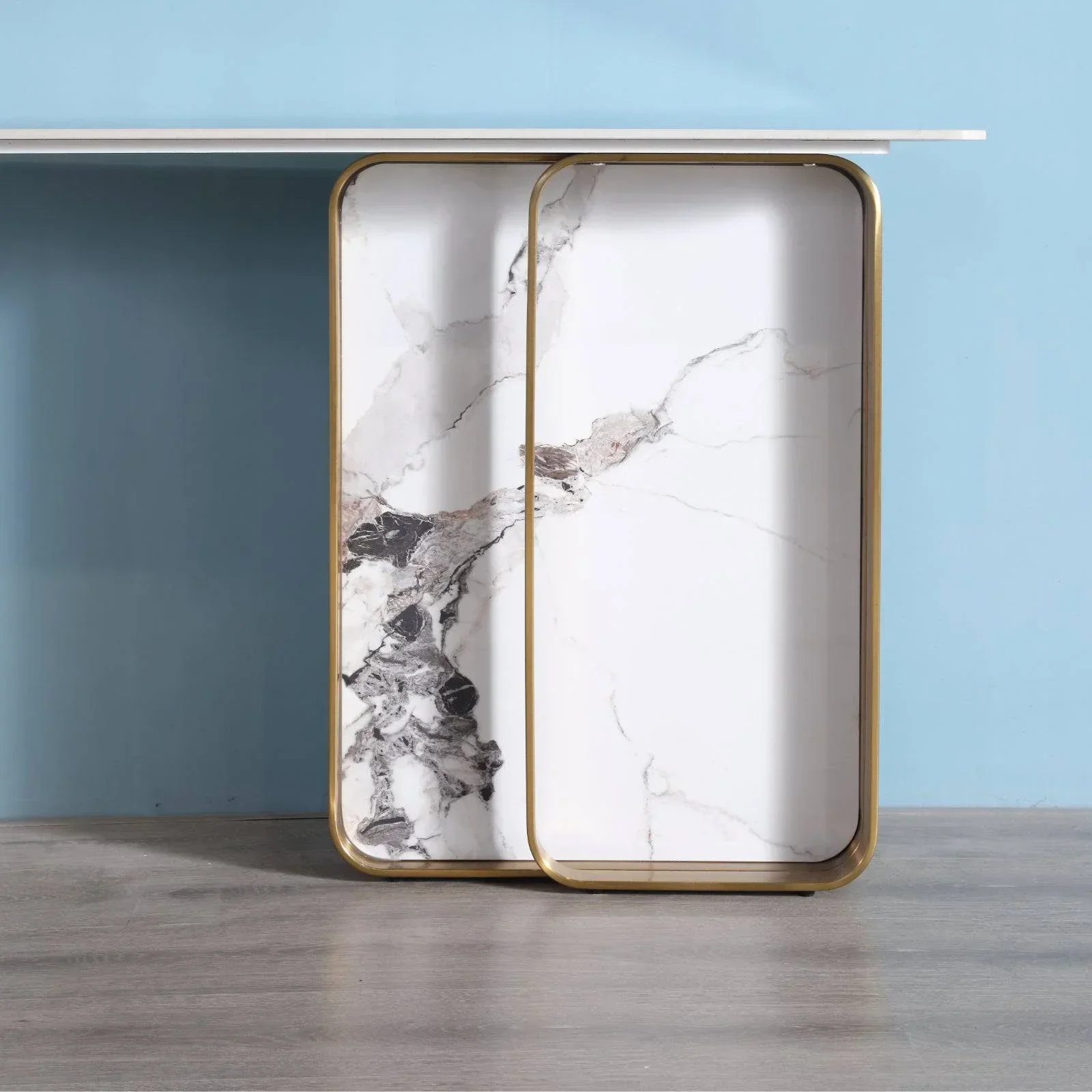 Catalyst Marbella White Sintered Stone Console Table - Image 4