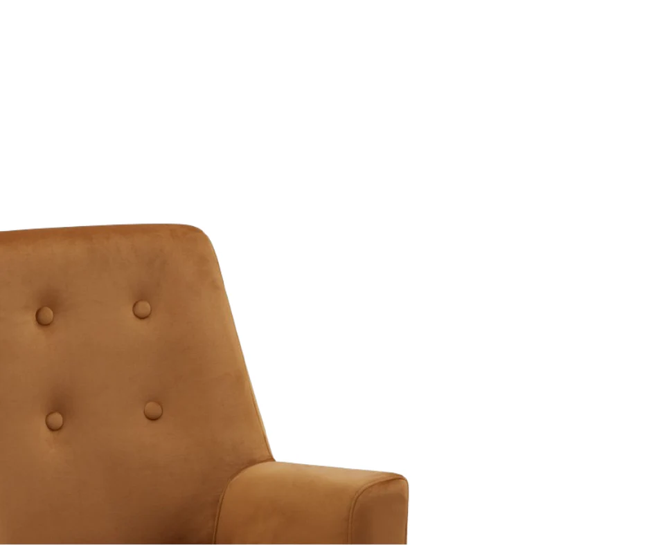 Ophelia Velvet Armchair Brown - Image 5