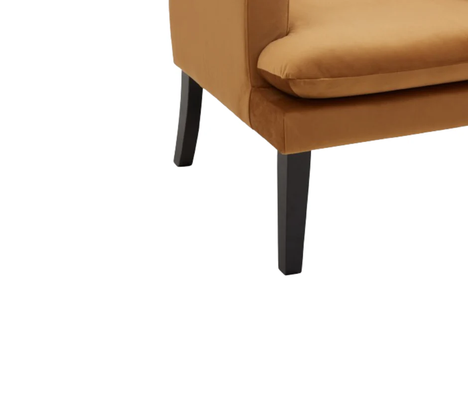 Ophelia Velvet Armchair Brown - Image 6